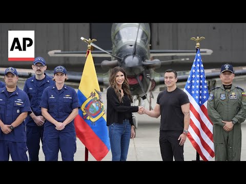 YouTube video thumbnail: Kristi Noem in Ecuador to Discuss Opening US Military Bases in the Pacific