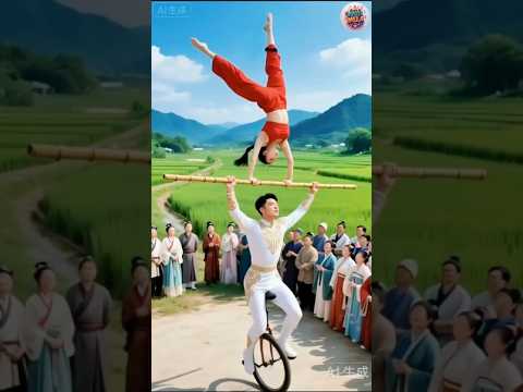 two guy with one stick amazing #shorts #viralvideos #trendingshorts #shortsfeed #circus