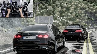 Mercedes E53 AMG 2025 & BMW M5 G90 - Assetto Corsa | Steering Wheel Gameplay