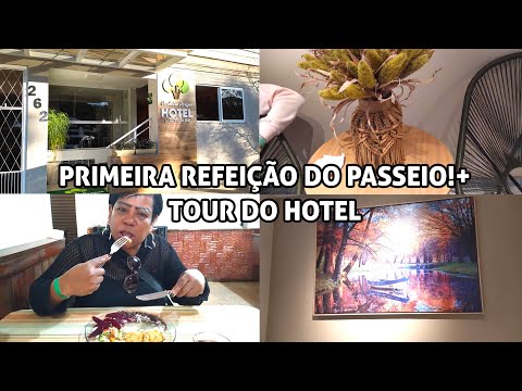 Primeira refeição do passeio! + Um tour detalhado do hotel que hospedamos! 🏨🛎🧳🛏