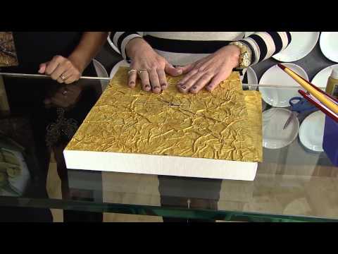 Técnica de moldura para quadros com jornal envelhecido