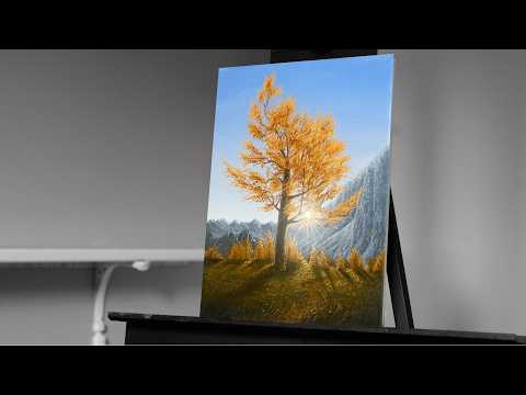 Painting a Majestic Tree with Acrylics - Easy Step by Step Lesson For Beginners - Paint with Ryan