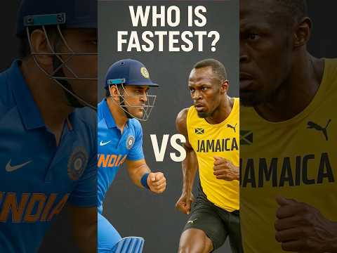 Dhoni v/s World Fastest Runner 🏃 #shorts #cricket