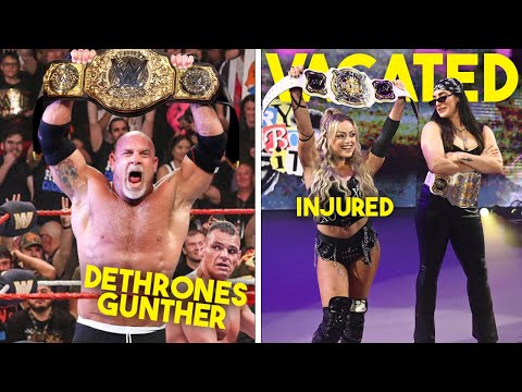 BREAKING: Liv Morgan & Raquel Rodriguez VACATE TITLES...Goldberg DETHRONES Gunther...Wrestling News