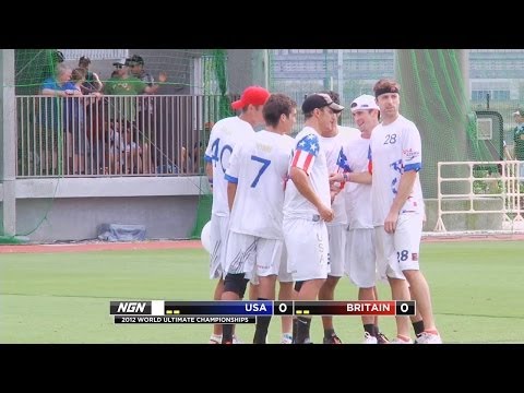 Video Thumbnail: 2012 World Ultimate Championships, Men’s Gold Medal Game: USA vs. Great Britain