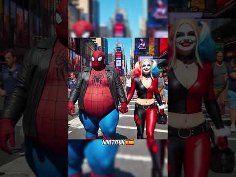 ¡El Joker traiciona a Harley Quinn y el Hombre Araña le da una lección! #ia #shorts