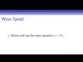 Wave Speed and Frequency Concepts
