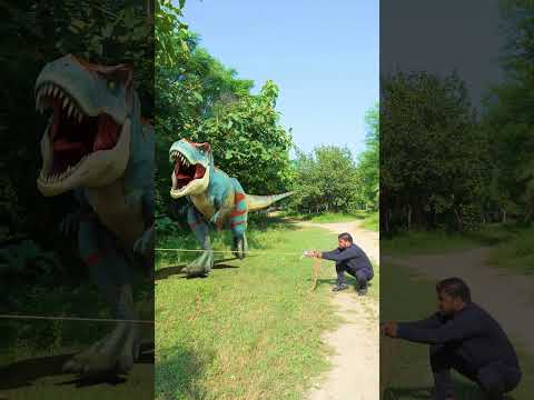 T-Rex Dinosaur got Caught in a Trap #dinosaur #dinosaurs #jurassicworld