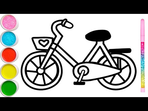 How to draw a bicycle, dress, car, tractor for children