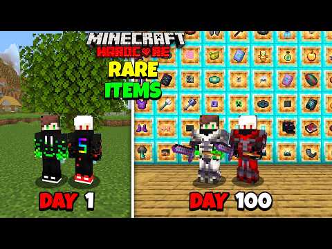 We Collected the RAREST Items In Minecraft Hardcore..!