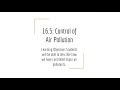 Air Pollution and Environmental Regulations