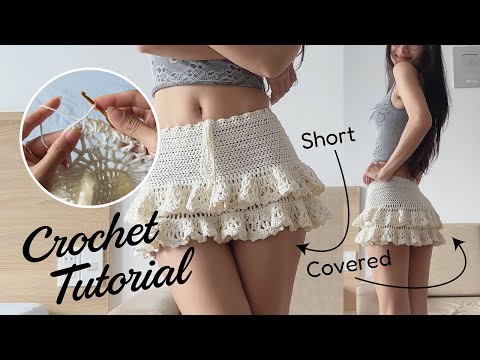 Crochet Layered Ruffle Skirt - Made-to-Measure Tutorial