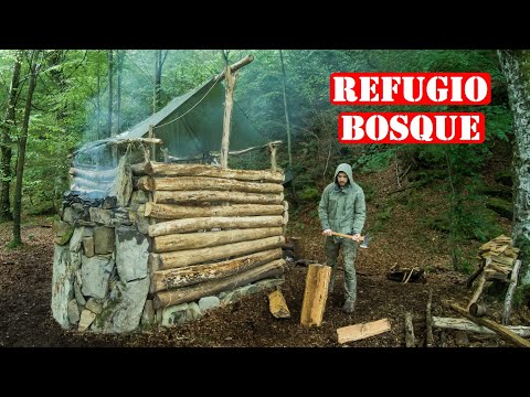 3 Días En El Refugio Del Bosque Con Lluvia
