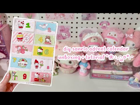 how to make a sanrio advent calendar 🩷 diy paper craft | tutorial | asmr | sanriolve