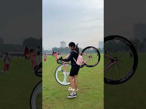 gowes monas ft Evelyn #fyp #viral #fixie #fixedgear