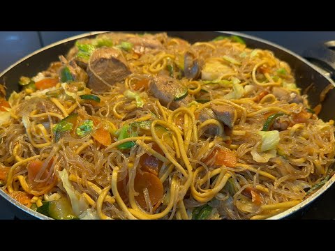 Pancit With egg noodles