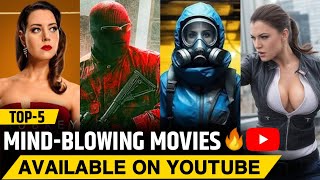 Top-5 Best Hollywood Movies Available On YouTube|Robbery|Fantasy|Action