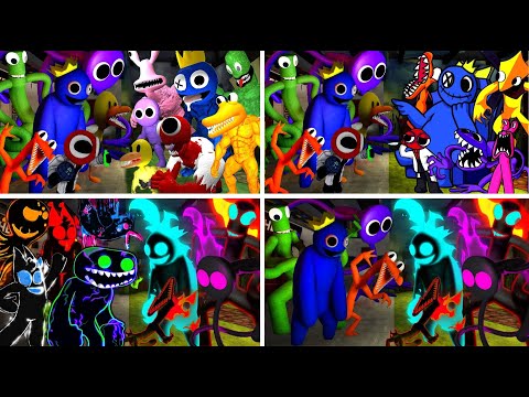 All Versions Rainbow Friends VS New Nightmare Rainbow Friends on @WowChannelfnf