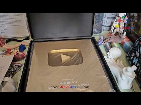 Unboxing YouTube Gold Button - Medical Arts #youtubecreatorawards #youtubeawards