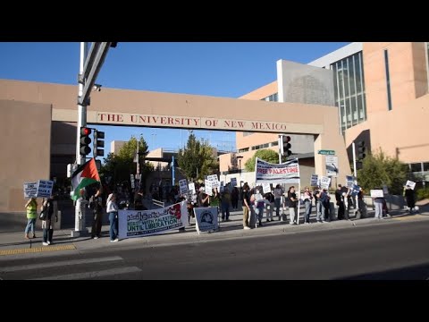 VIDEO STORY: Rally held at UNM bookstore in support of Palestine and Lebanon