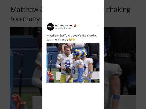 Matthew Stafford Doesn't Like Handshakes #shorts
