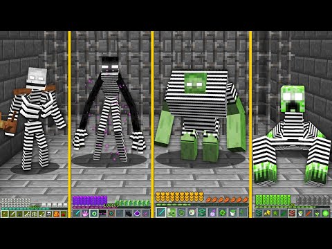 MUTANT PRISONER MOBS BECAME HEROBRINE SKELETON ZOMBIE ENDERMAN CREEPER HOW TO PLAY in MINECRAFT