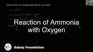 Reaction of Ammonia with Oxygen