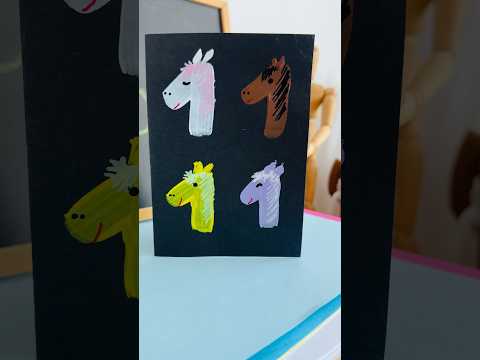 🐴KONÍKA 🤗 #blabinask #tvoření #vytvarka #ucitelka #malovani #malování #horse #konik #easypainting