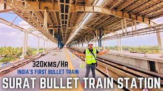 SURAT BULLET TRAIN STATION CONSTRUCTION UPDATE 2025 | India’s FIRST FASTEST BULLET TRAIN 😍