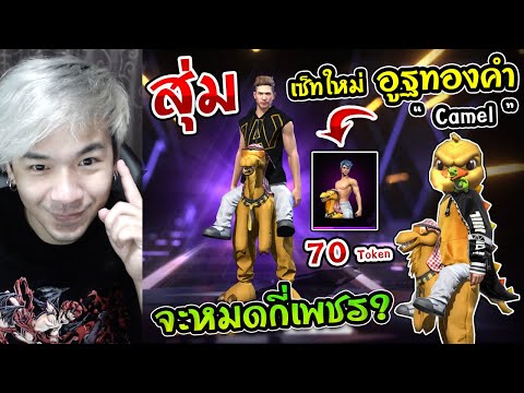 FreeFireสุ่มสกินเซ็ทอูฐใหม่สุดเท่Camelฟันทอง!!!70Tokenจะเสีย