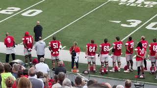 Ohio State Buckeyes Football Spring Game 2026 - National Anthem OSU Stadium - Offense vs Defense