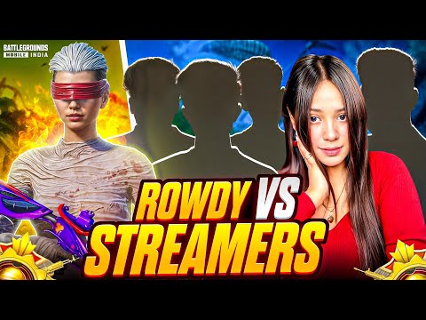 Streamers Shocked by Rowdy Skills 🔥 Rowdy Gaming vs Streamers | BGMI