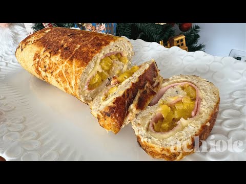 ROLLO de PECHUGA HAWAIANO, una CENA para NAVIDAD SIN HORNO | Dulce, salado y cremoso, lo amarás!