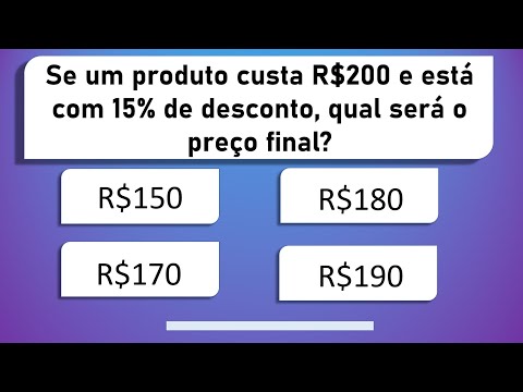 QUIZ DE MATEMÁTICA BÁSICA - Matemática do aluno