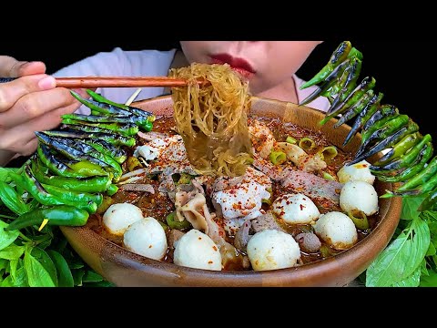 Thai Boat Noodle, Glass noodles * ก๋วยเตี๋ยวเรือ * Pork Noodle Soup