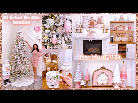 Nueva Decoración🧁El Árbol De Mis Sueños Porfin Lo Logré 🍭Postres-Área Cocina Chimenea Hot Cocoa Bar