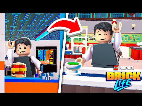 Lego Fortnite Brick Life, but I Work All Jobs #EpicPartner