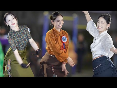 Yongji, Beautiful Tibetan dancers, traditional Tibetan dances