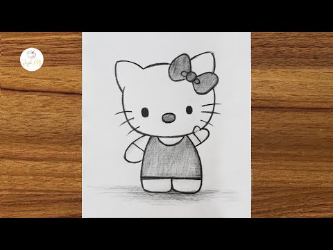 How to draw cute Hello Kitty | Hello Kitty Easy Drawing Tutorial || Easy drawing ideas for beginners