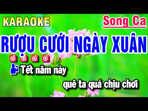 Karaoke Rượu Cưới Ngày Xuân Nhạc Sống Song Ca | Beat Huỳnh Anh