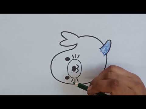 draw a picture of a seal with colored pencils