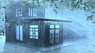 Closing My Eyes to Sleep with Torrential Rain & Thunder Roaring on Weathered Tin Roof in the Night