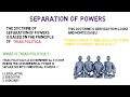 Separation of Powers Doctrine Assessment