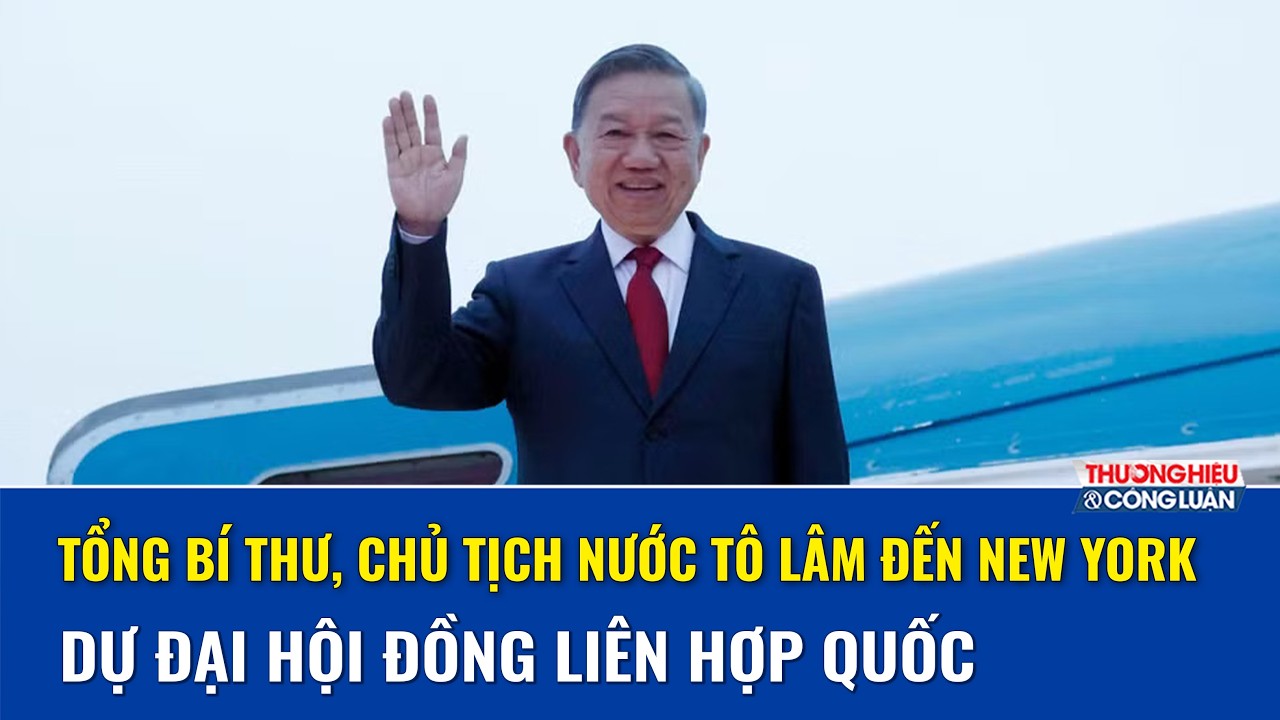 Chuyên cơ chở Tổng Bí thư, Chủ tịch nước Tô Lâm tới New York, mở đầu chuyến công tác tại Mỹ