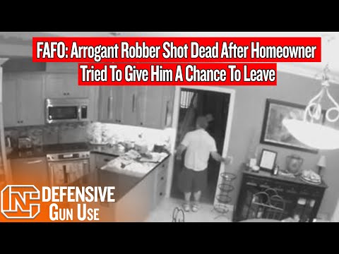 FAFO: Arrogant Robber Shot Dead After Homeowner Tried To Give Him A Chance To Leave