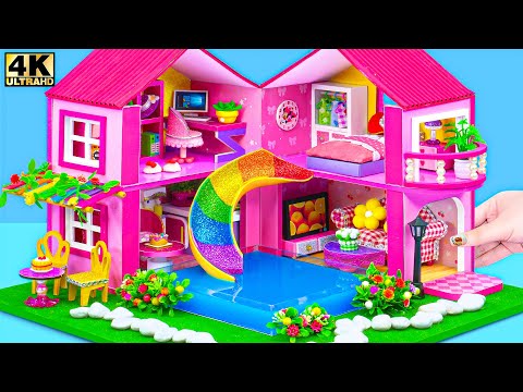 Make Childhood Dreams Come True – Build Miniature Pink Palace with Rainbow Slide & Swimming Pool