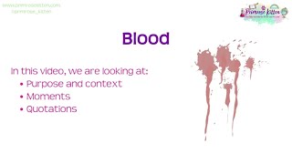 Blood | Macbeth | GCSE English Literature
