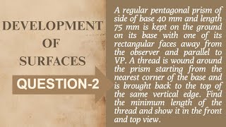 Development of Surfaces (QUESTION-2) | Autocad | Engineering Drawing | Knowledge World