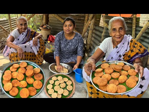 খাস্তা ঠেকুয়া ঠাকুমা আর নাতনি মিলে বাড়িতেই বানালো।Thekua Recipe।Bihari Thekua Recipe।