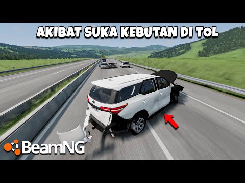 Inilah Akibat Kalo Masih Suka Kebut-Kebutan di Tol - Beamng Drive Indonesia